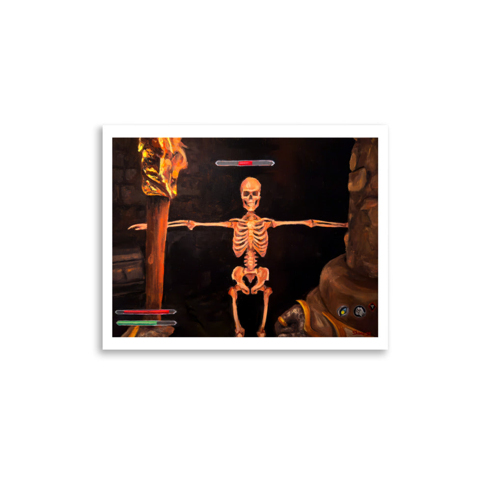 Skeleton T-Pose (Oblivion) - Poster Print