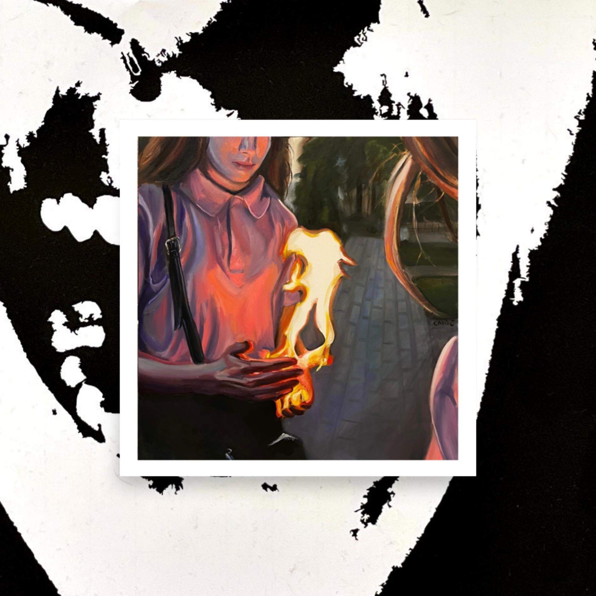 Your heart is a temple of fire Poster Print