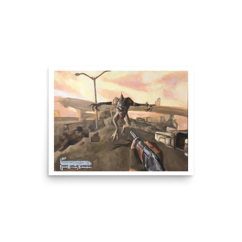 Deathclaw Ambush (New Vegas) - Poster Print