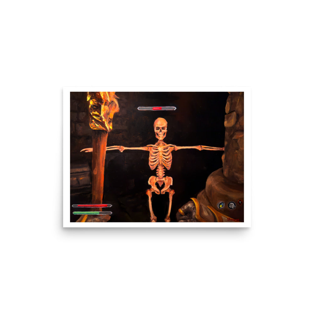 Skeleton T-Pose (Oblivion) - Poster Print