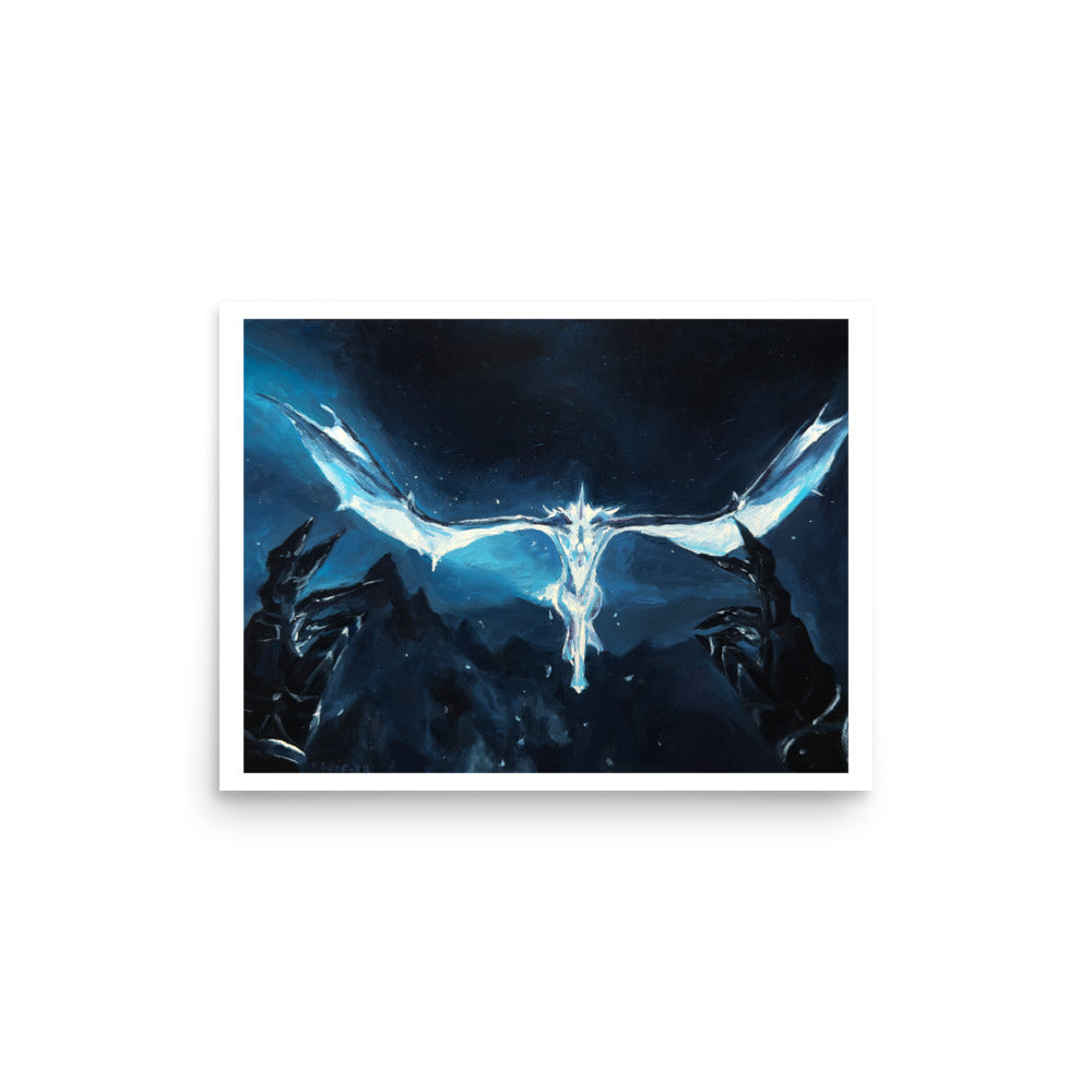 Ethereal Dragon (Skyrim) - Poster Print