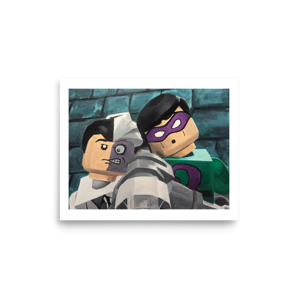 Two-Face & The Riddler (LEGO) - Poster Print