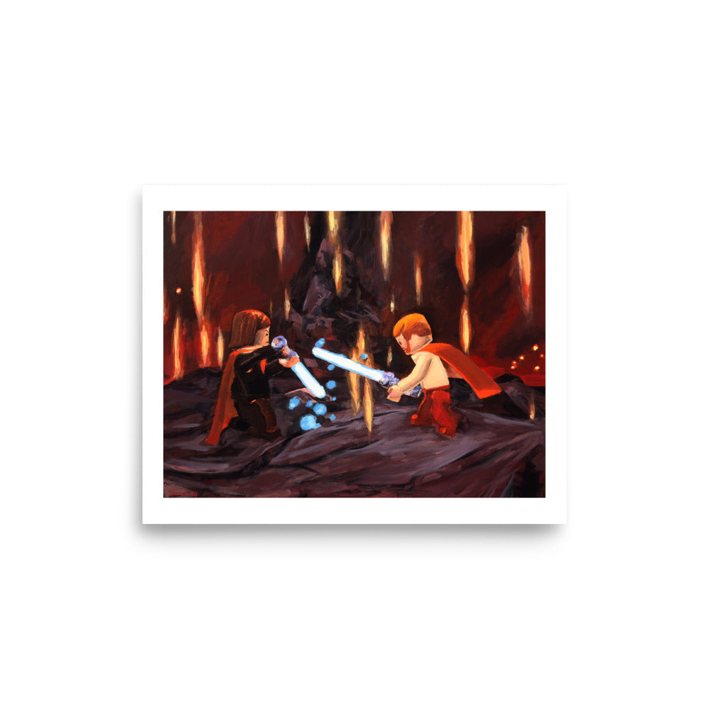 Anakin vs. Obi-Wan (LEGO) - Poster Print