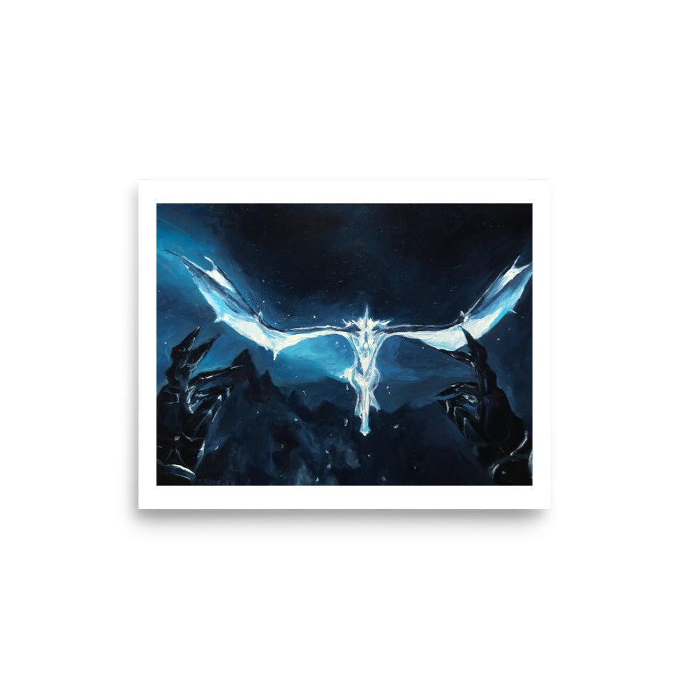 Ethereal Dragon (Skyrim) - Poster Print
